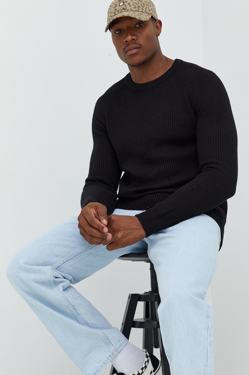 

Пуловер Jack & Jones мъжки в черно, Черен