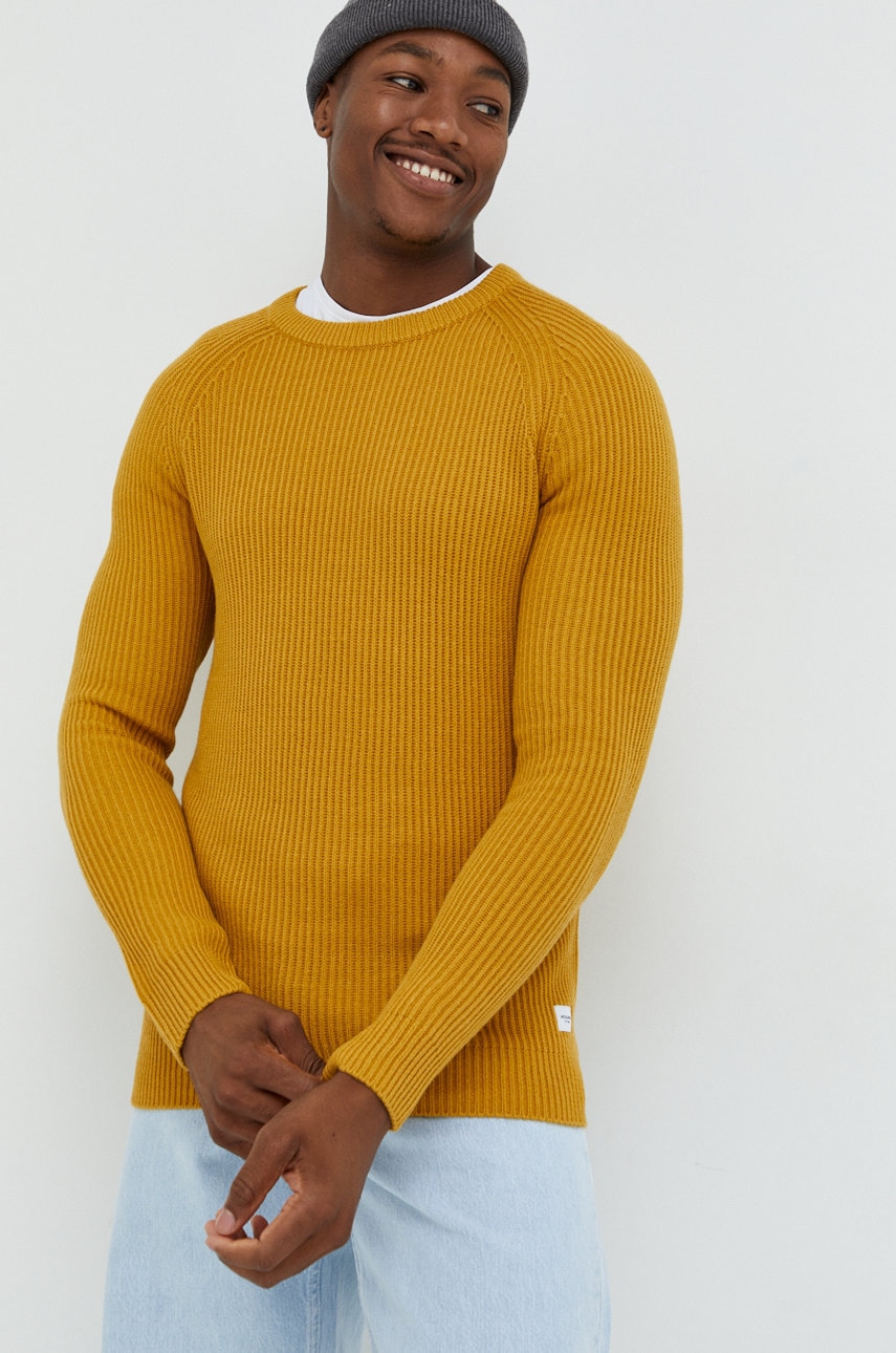 Jack & jones pulover barbati, culoarea galben,