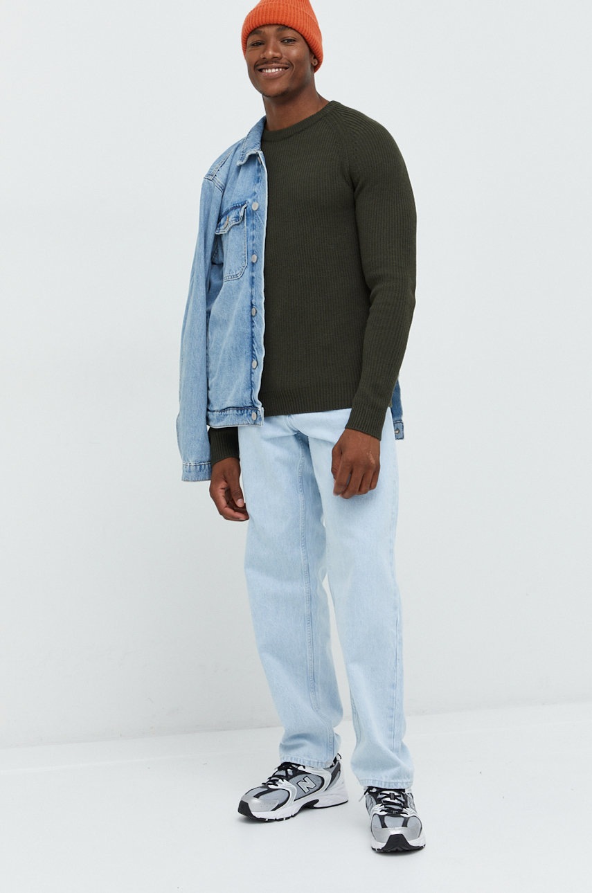 

Свитер Jack & Jones мужской цвет зелёный