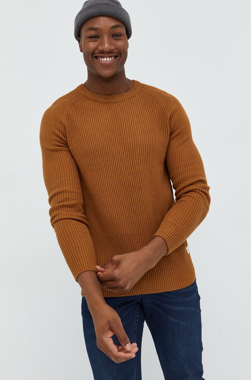 

Свитер Jack & Jones мужской цвет коричневый