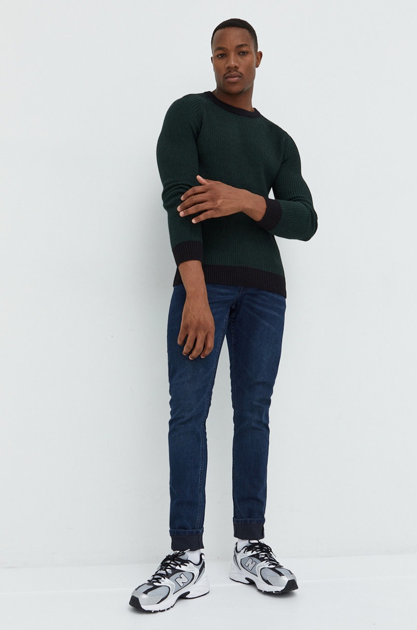 

Свитер Jack & Jones мужской цвет зелёный