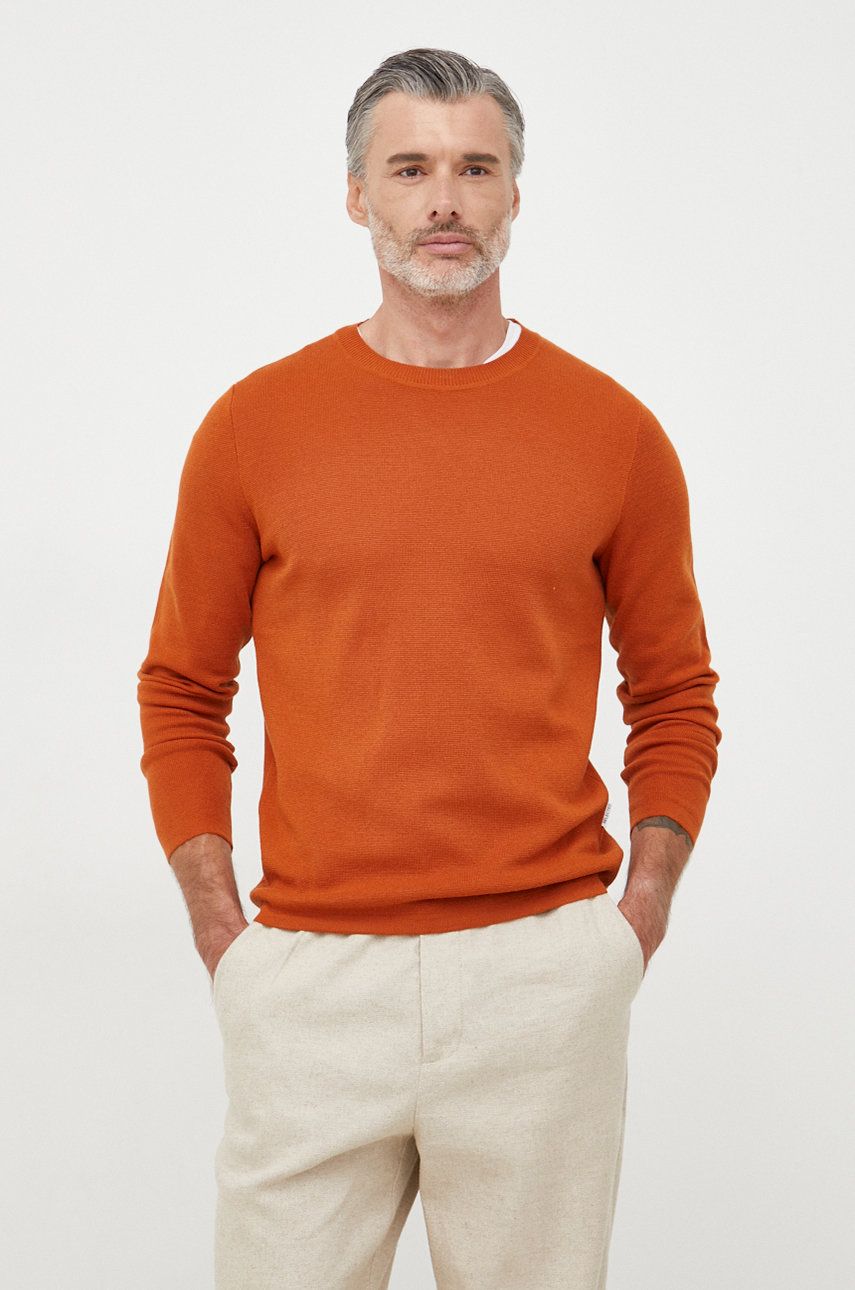 Selected Homme sweter męski kolor pomarańczowy lekki