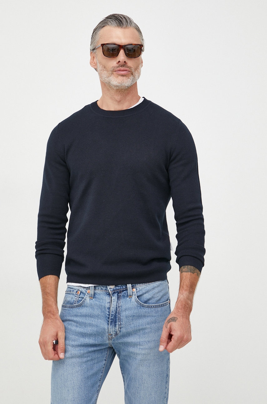 Selected homme pulover barbati, culoarea albastru marin, light