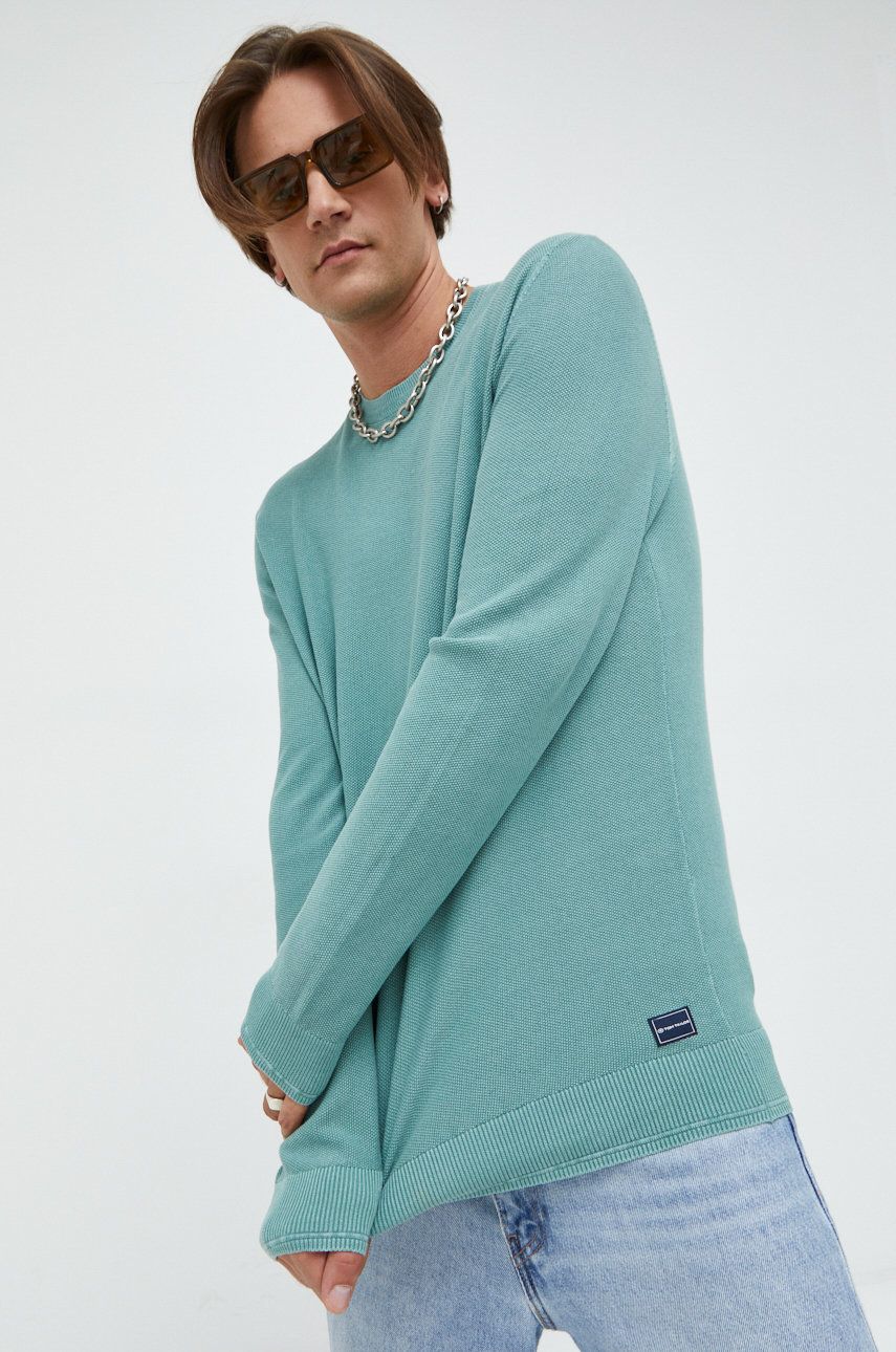 Tom Tailor pulover de bumbac barbati, culoarea verde, light answear.ro imagine 2022