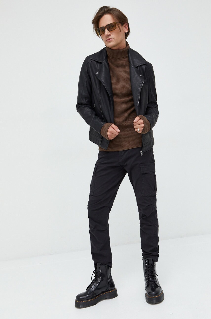 

Светр Premium by Jack&Jones чоловічий колір коричневий легкий гольф