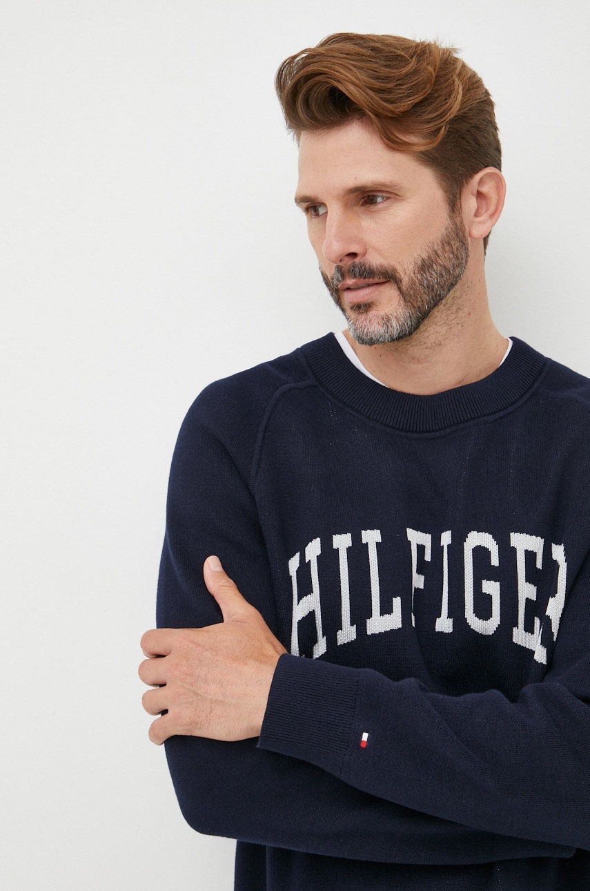 

Пуловер Tommy Hilfiger мъжки в тъмносиньо, Тъмносин