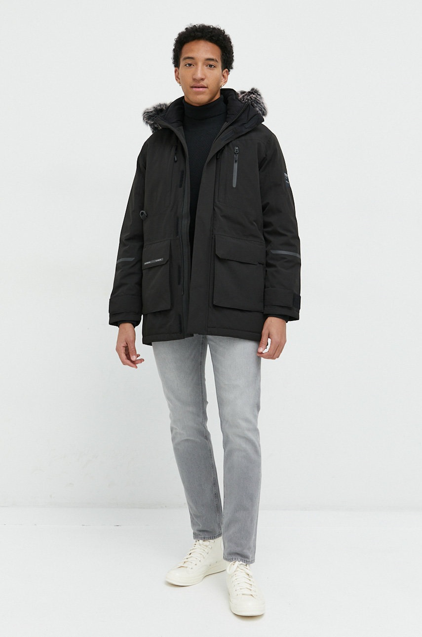 

Светр Premium by Jack&Jones Dallas чоловічий колір чорний легкий гольф