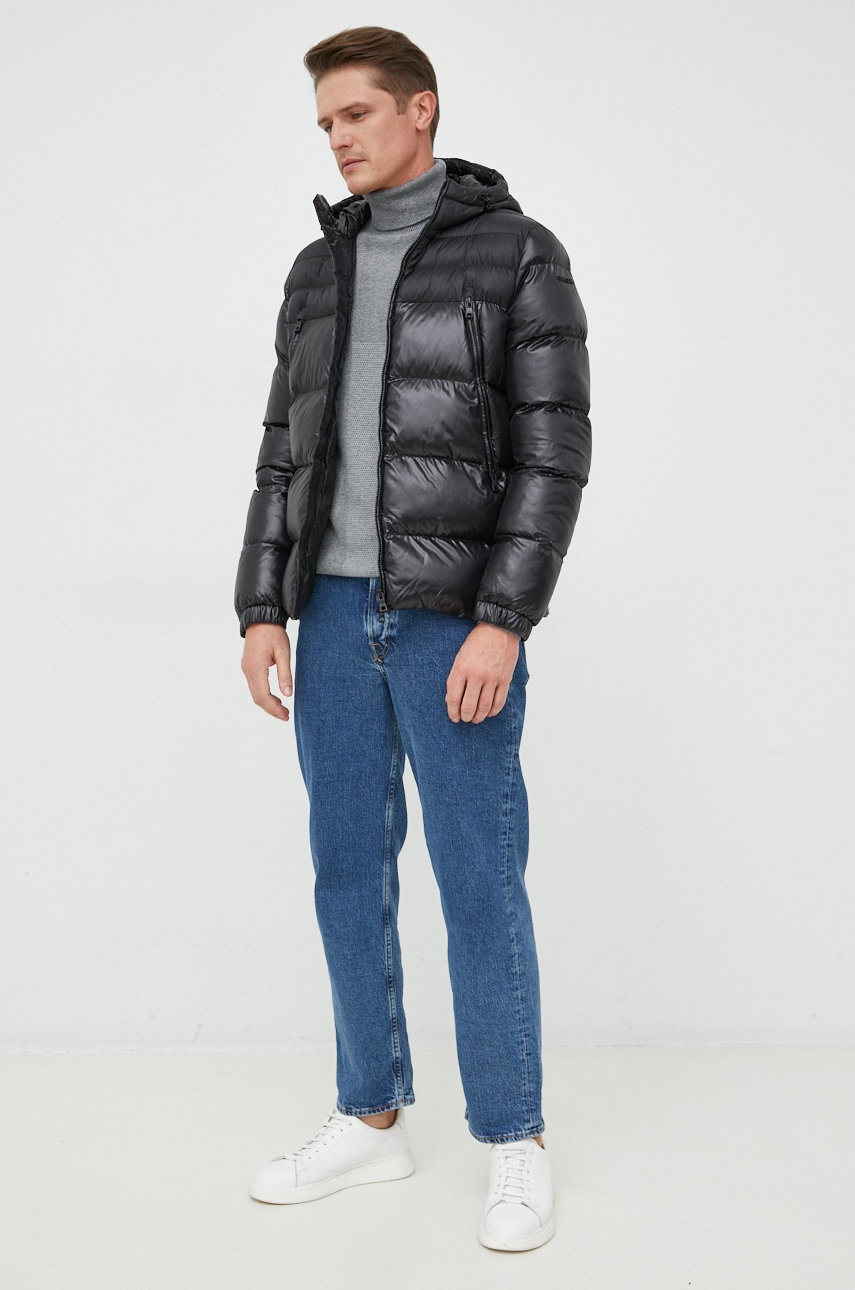 

Светр Armani Exchange чоловічий колір сірий легкий гольф