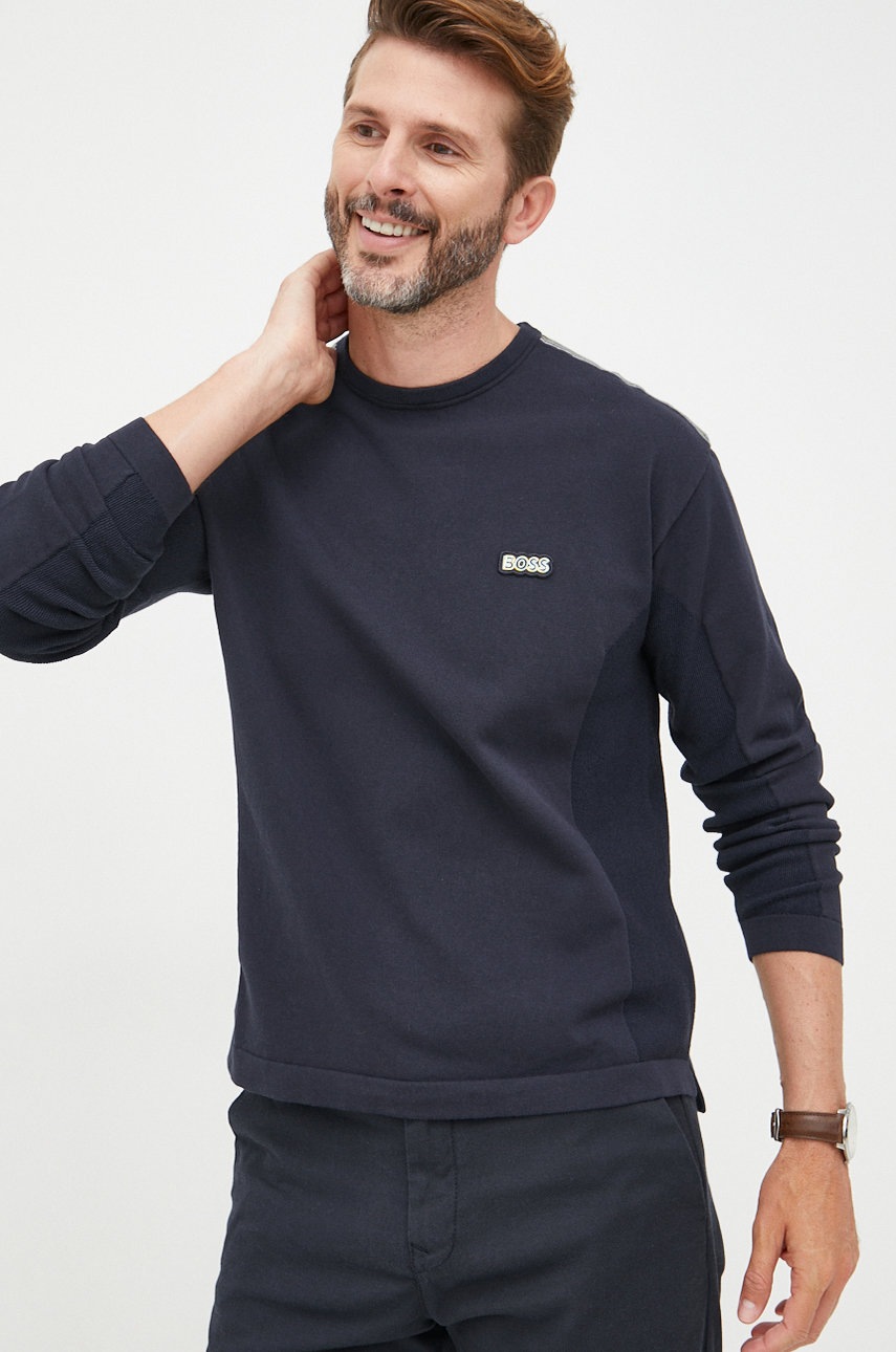 

Суичър BOSS Boss Athleisure в тъмносиньо с апликация, Тъмносин