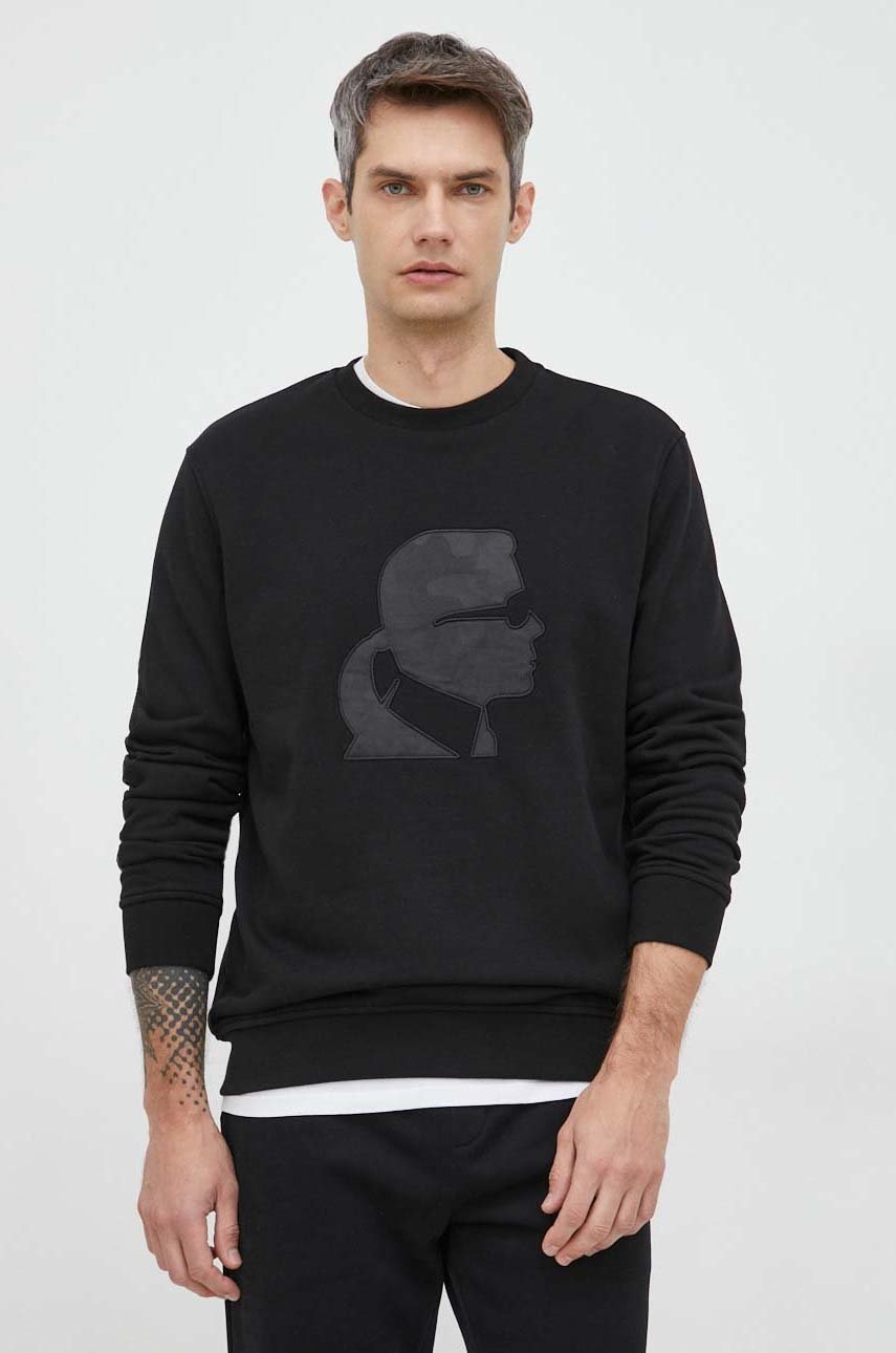 

Суичър Karl Lagerfeld мъжки в черно, Черен