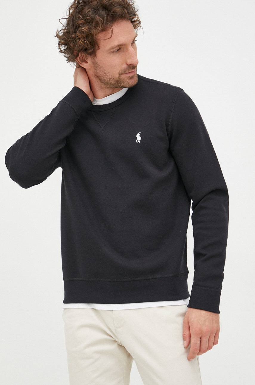 

Суичър Polo Ralph Lauren в черно с изчистен дизайн, Черен