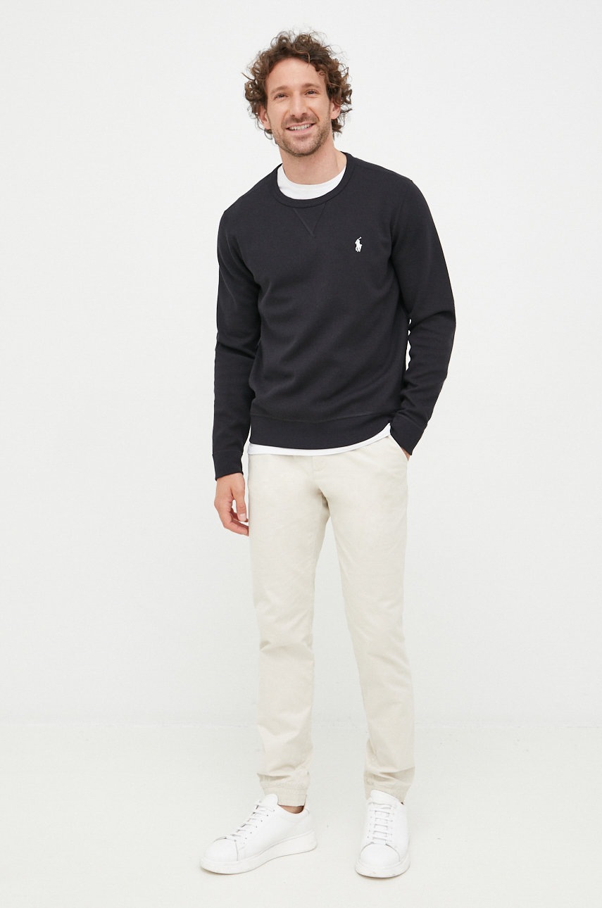 

Кофта Polo Ralph Lauren мужская цвет чёрный однотонная