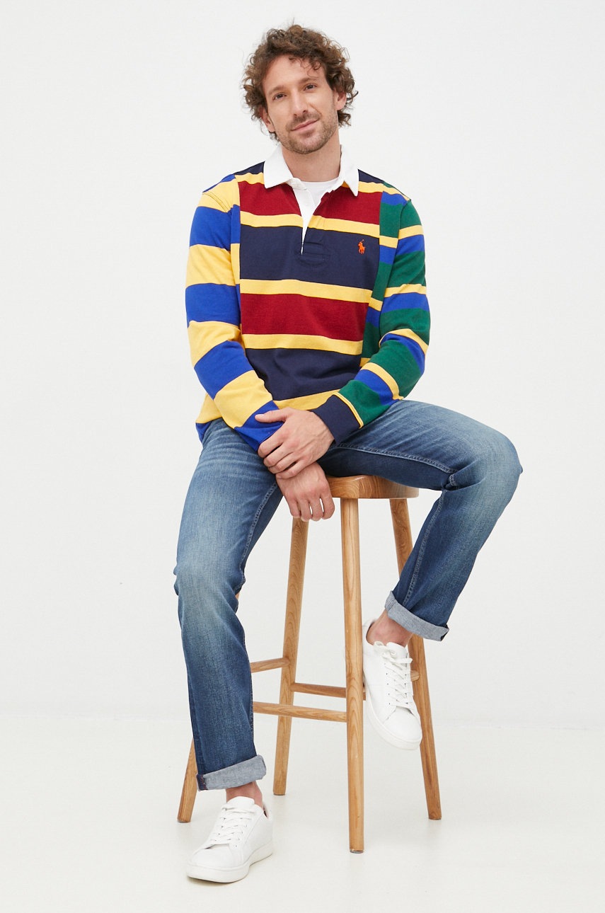 

Бавовняний лонгслів Polo Ralph Lauren візерунок