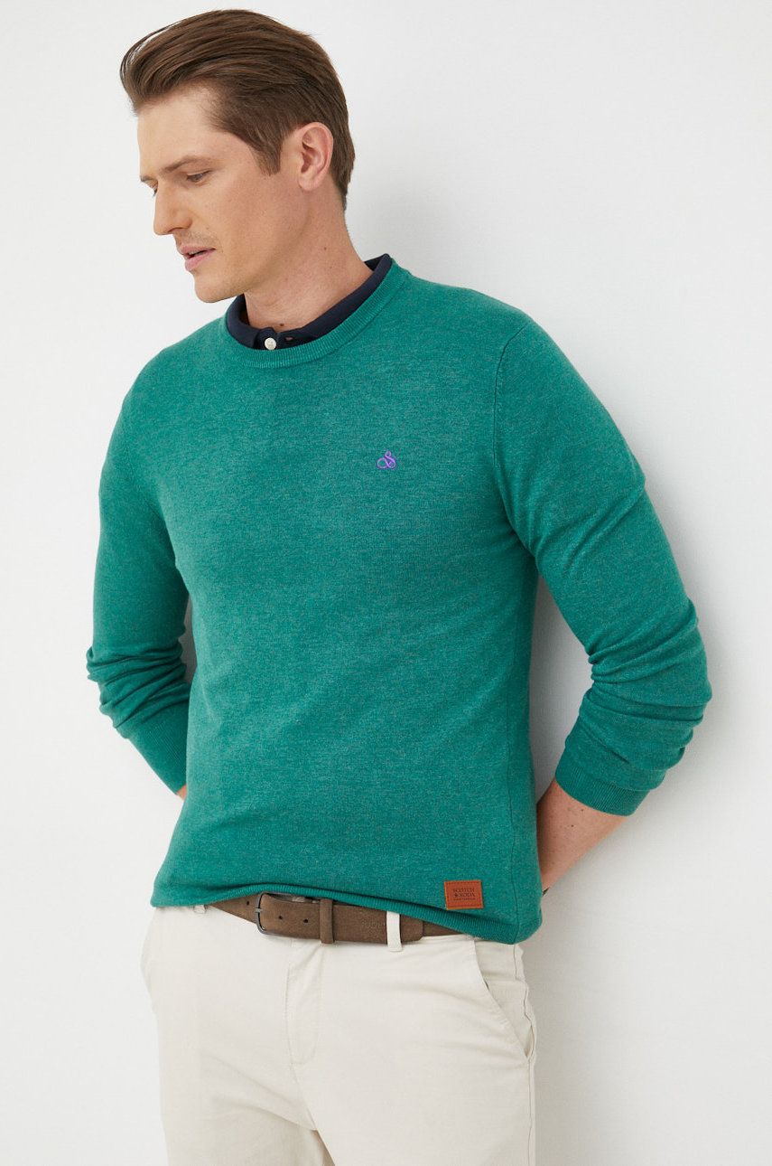 Scotch & Soda pulover barbati, culoarea verde, light answear.ro