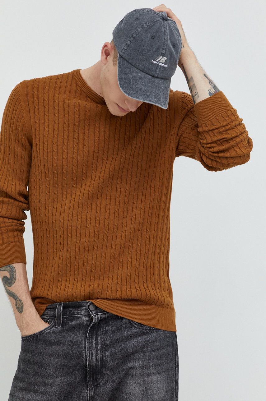 Produkt by Jack & Jones pulover de bumbac barbati, culoarea maro, light answear.ro imagine noua