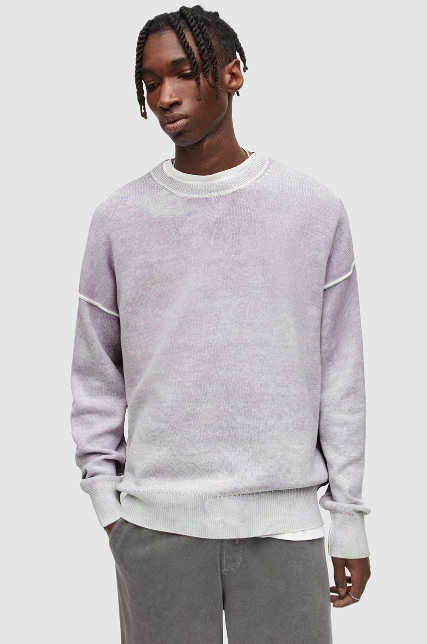 AllSaints pulover barbati, culoarea gri, light AllSaints imagine noua