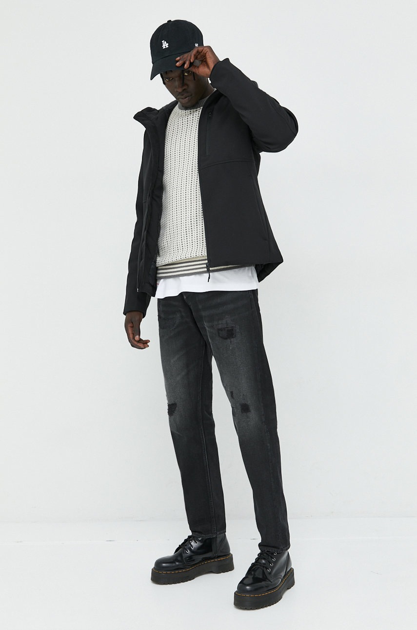 

Светр з домішкою вовни Produkt by Jack & Jones чоловічий колір бежевий легкий