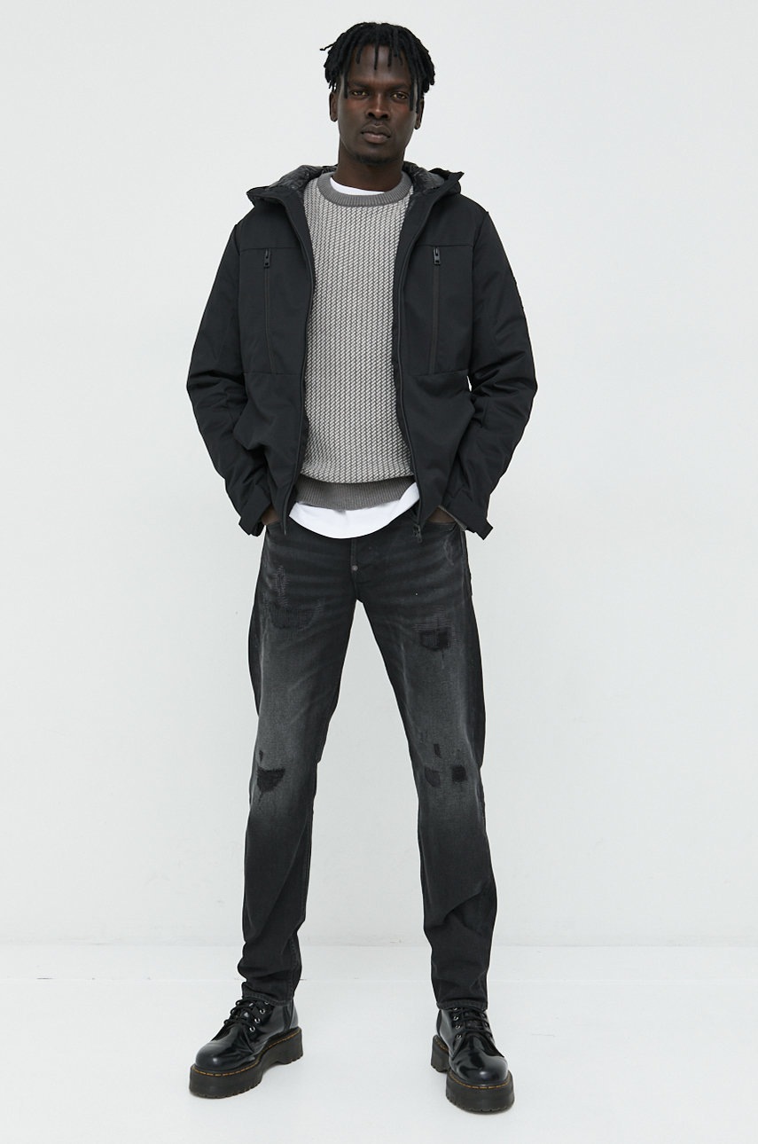 

Свитер с примесью шерсти Produkt by Jack & Jones мужской цвет серый