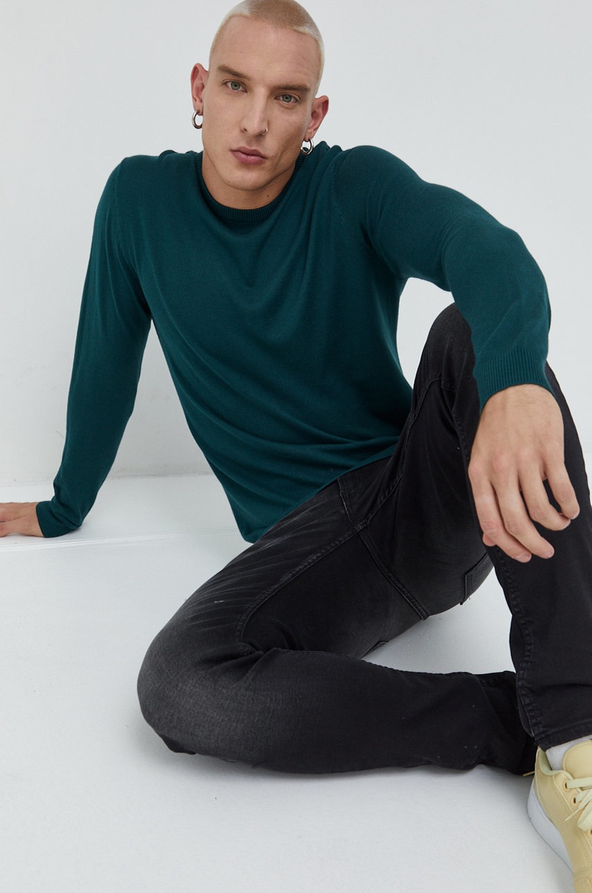

Пуловер Produkt by Jack & Jones мъжки в зелено от лека материя, Зелен