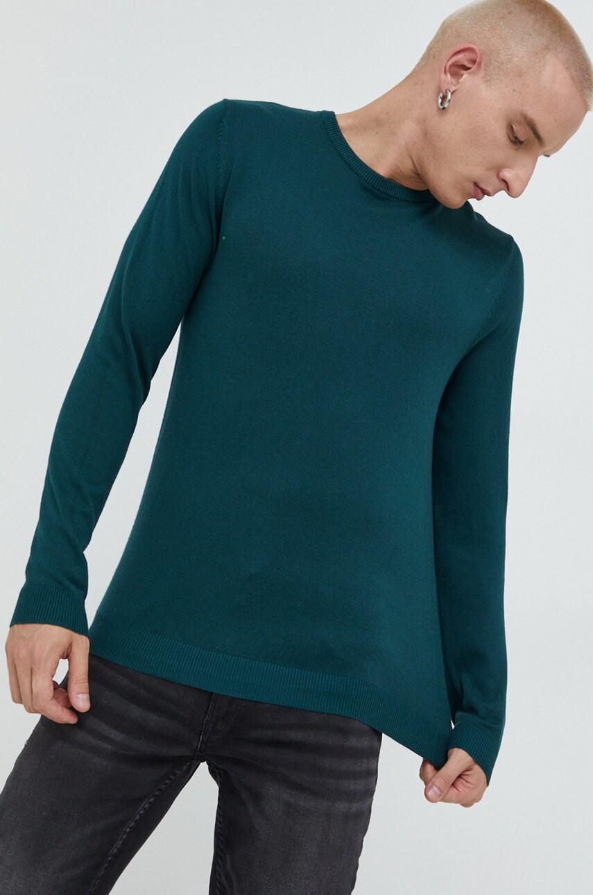 

Свитер Produkt by Jack & Jones мужской цвет зелёный лёгкий