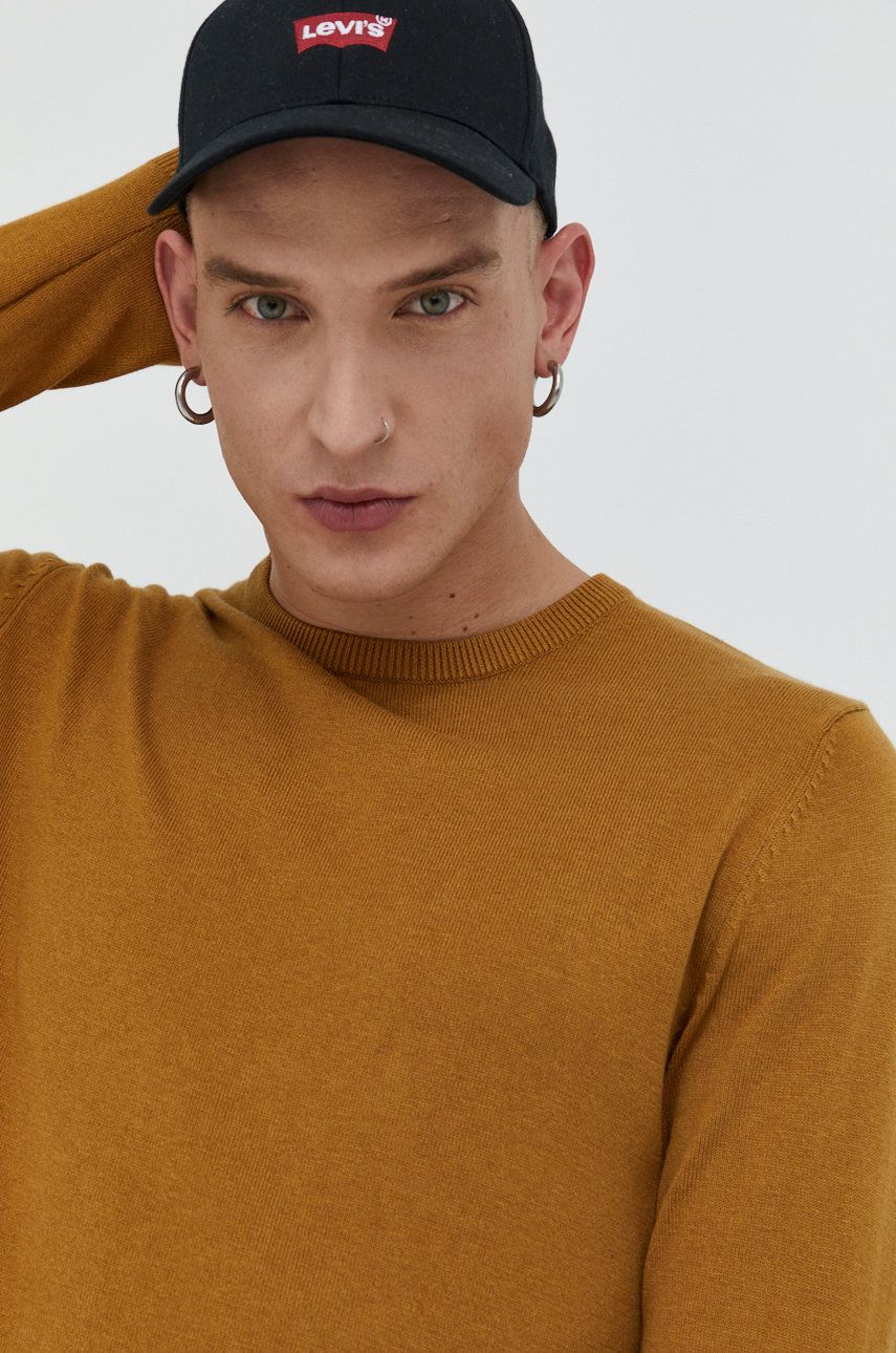 Produkt by Jack & Jones sweter męski kolor żółty lekki