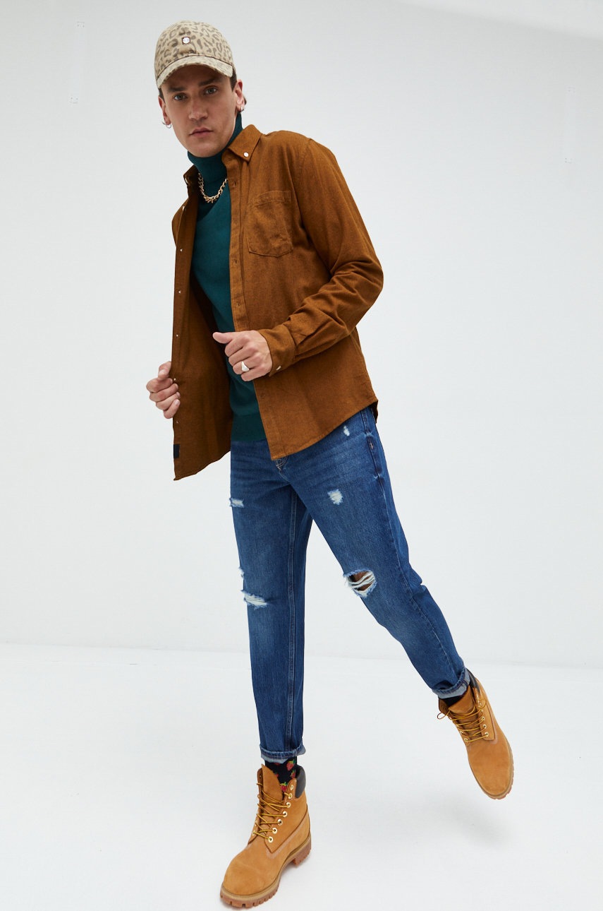 

Светр Produkt by Jack & Jones чоловічий колір зелений легкий гольф