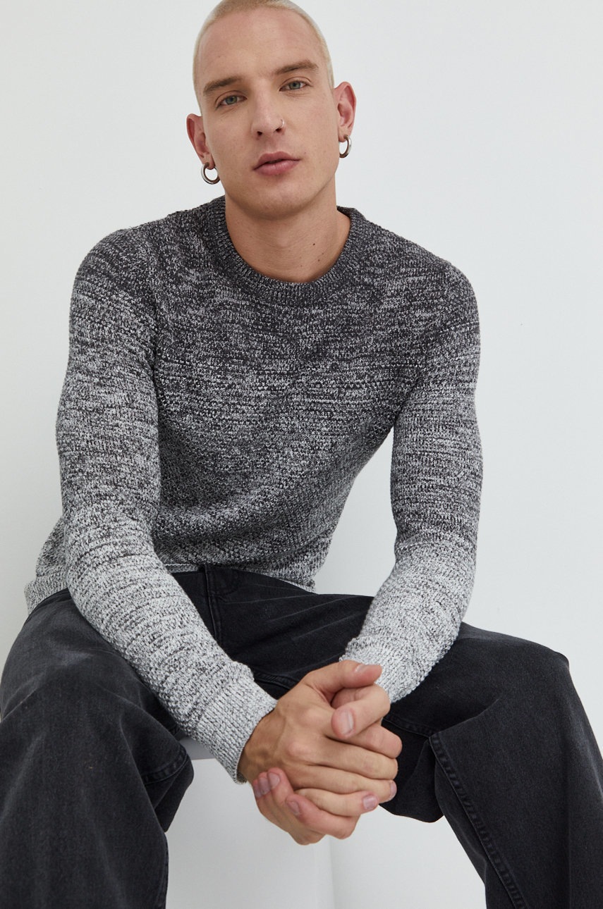 

Памучен пуловер Produkt by Jack & Jones мъжки в сиво, Сив