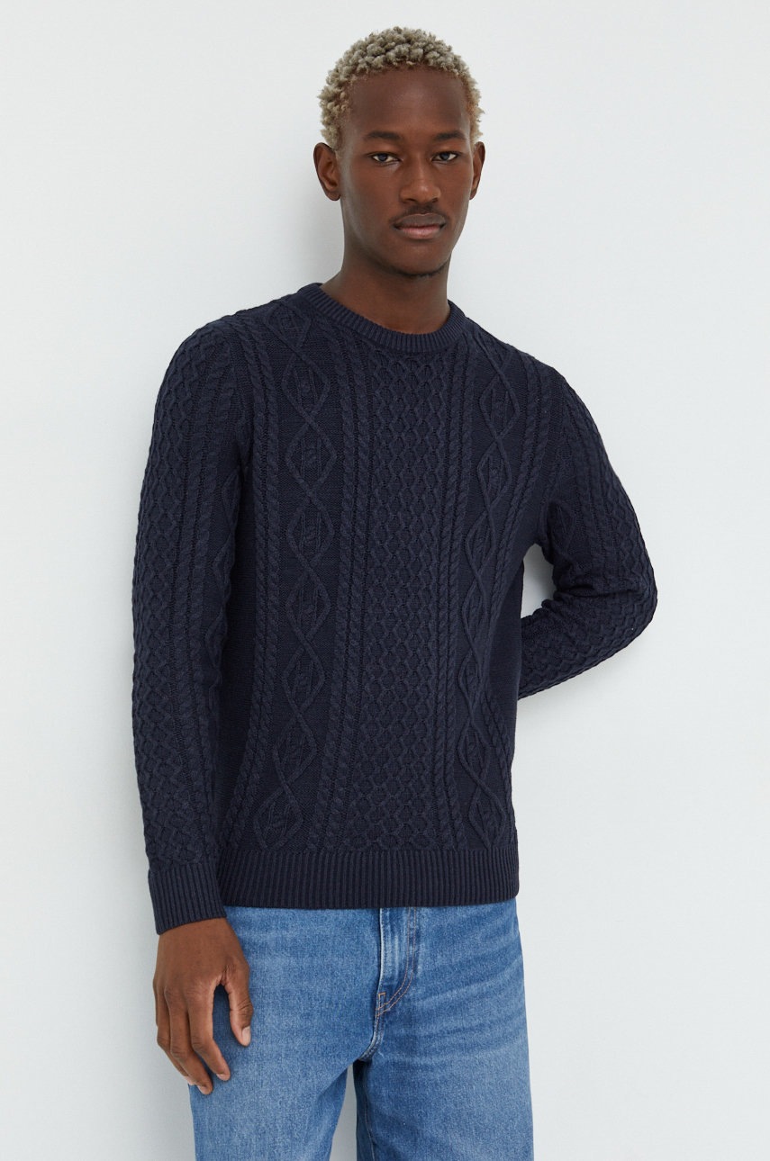 

Пуловер Produkt by Jack & Jones мъжки в тъмносиньо, Тъмносин