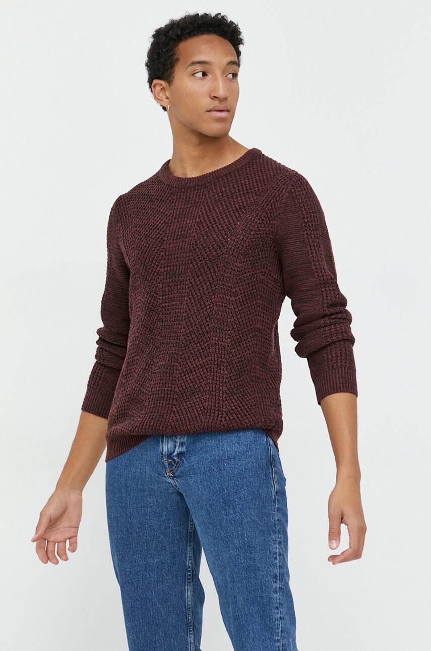 Produkt by jack & jones pulover barbati, culoarea bordo,