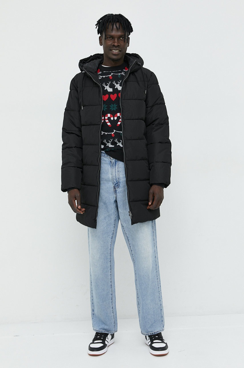 

Бавовняний светер Produkt by Jack & Jones чоловічий колір чорний легкий