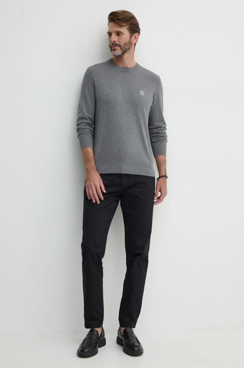 Свитер с примесью кашемира BOSS BOSS CASUAL цвет серый лёгкий 50471343 Свитер с примесью кашемира BOSS BOSS CASUAL цвет серый лёгкий 50471343