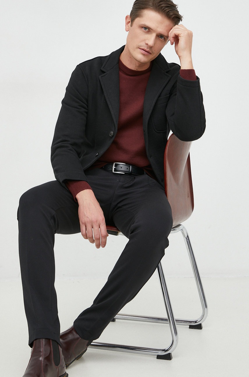 

Светр з домішкою кашеміру BOSS Boss Casual чоловічий колір рожевий легкий