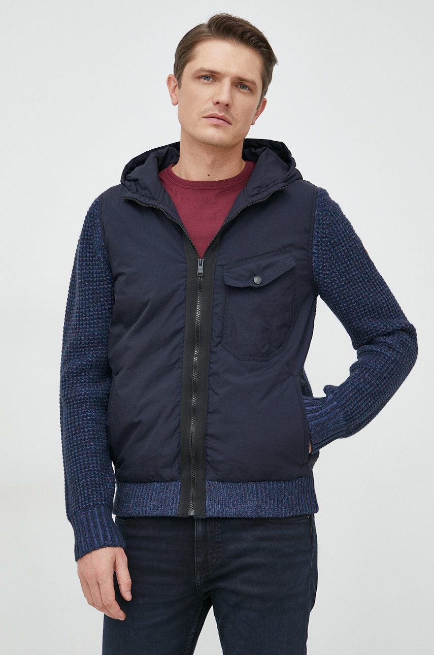 

Куртка BOSS Boss Casual мужская цвет синий переходная