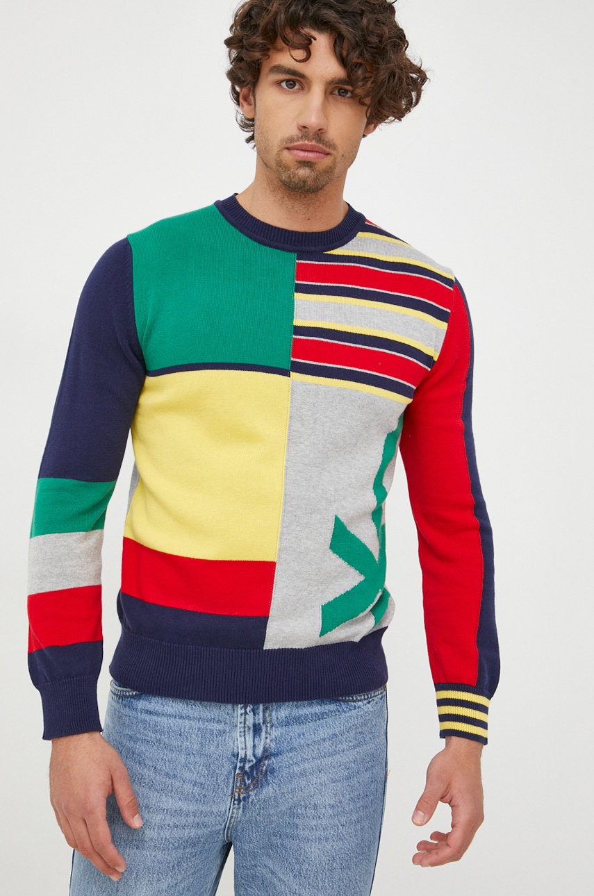 

Памучен пуловер United Colors of Benetton мъжки, Многоцветен