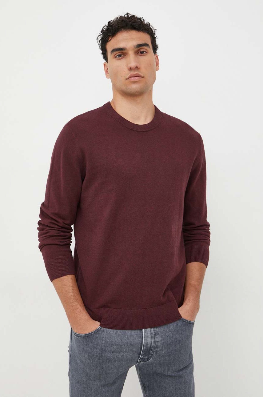 

Памучен пуловер GAP мъжки в бордо