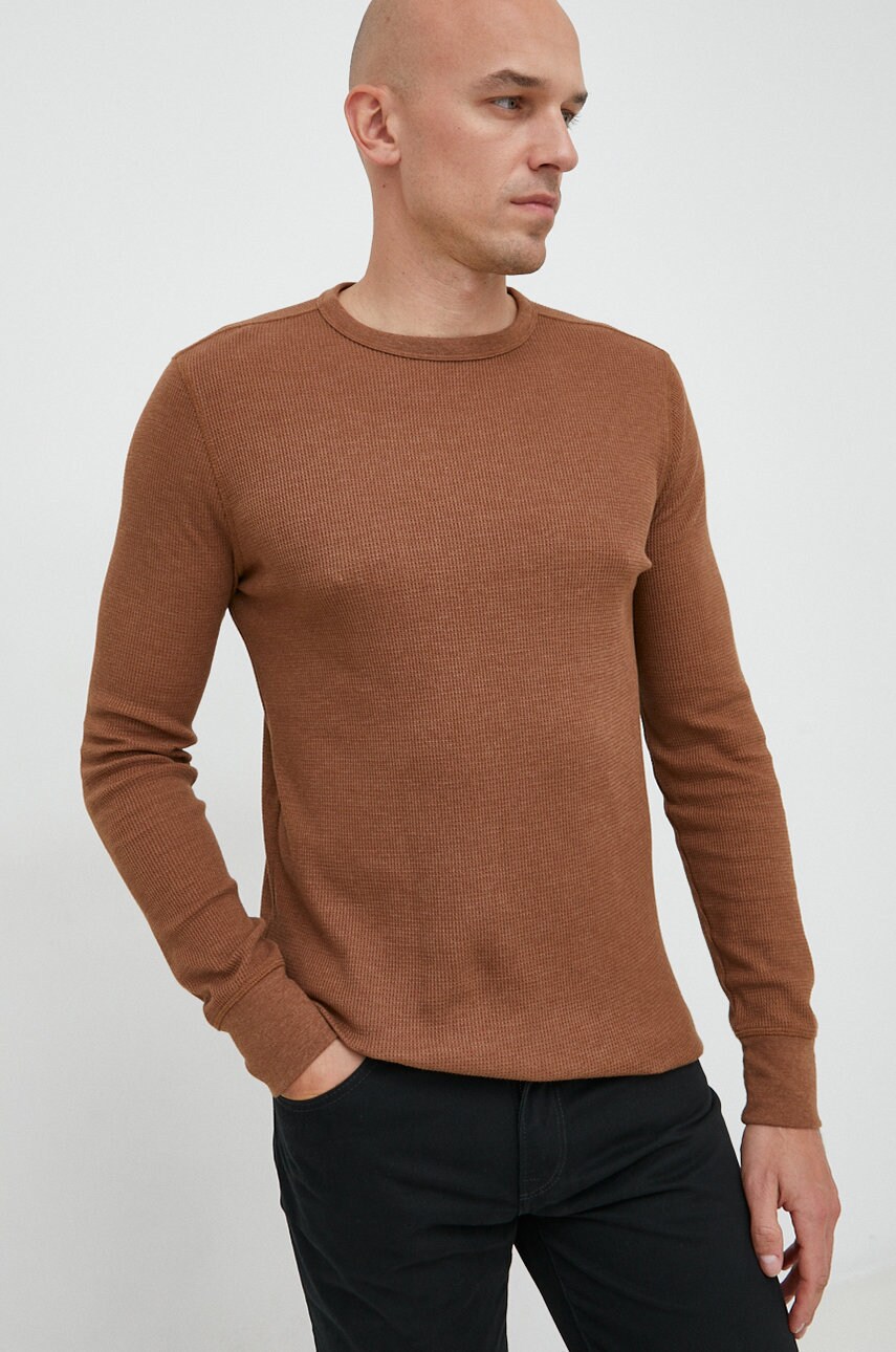 Gap longsleeve barbati, culoarea maro,