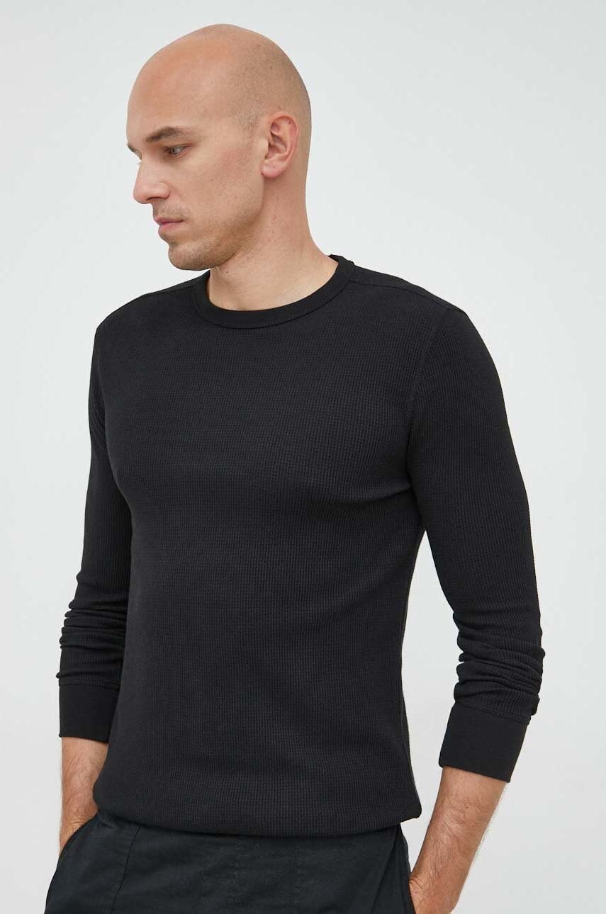 Gap longsleeve barbati, culoarea negru,
