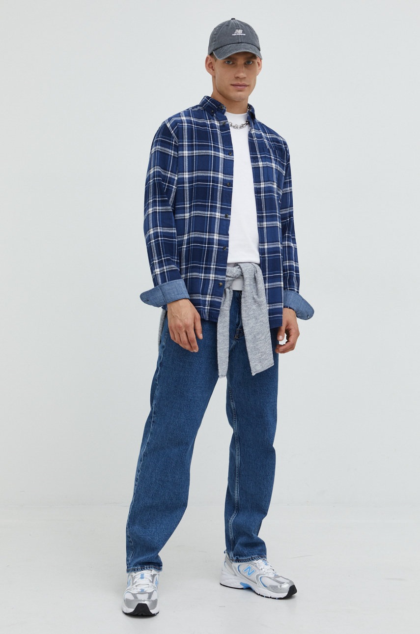 

Бавовняний светер Jack & Jones Jorjay чоловічий колір синій легкий