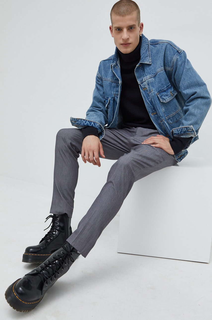 

Бавовняний светер Jack & Jones Jcoclassic чоловічий колір чорний легкий гольф