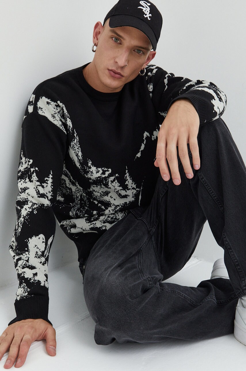Jack & jones pulover jcodesert barbati, culoarea negru,