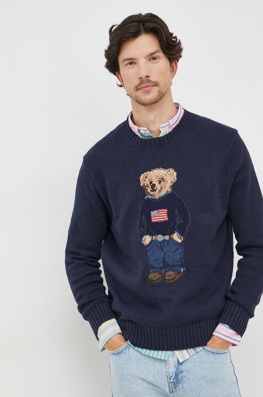 

Пуловер Polo Ralph Lauren мъжки в тъмносиньо, Тъмносин