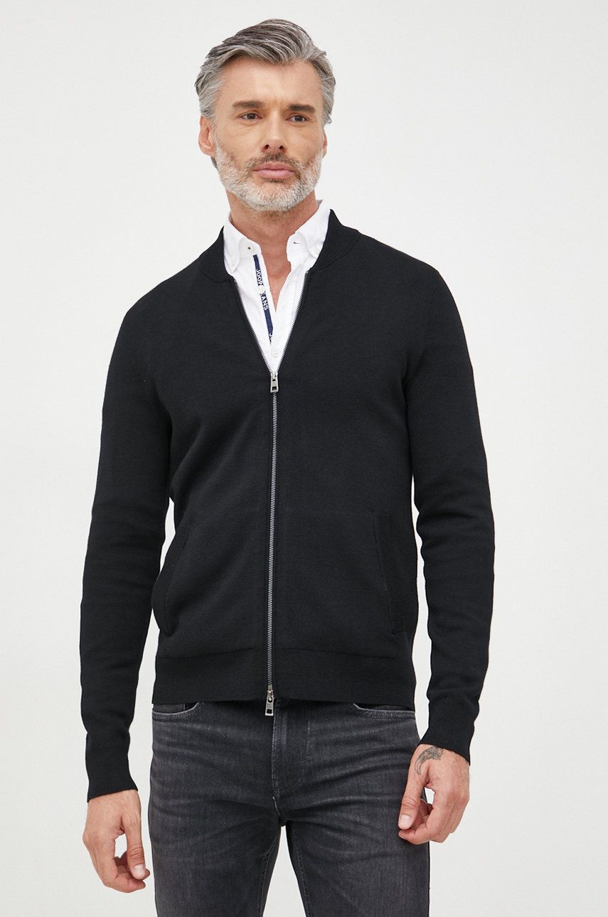 Michael Kors pulover de lana barbati, culoarea negru answear.ro