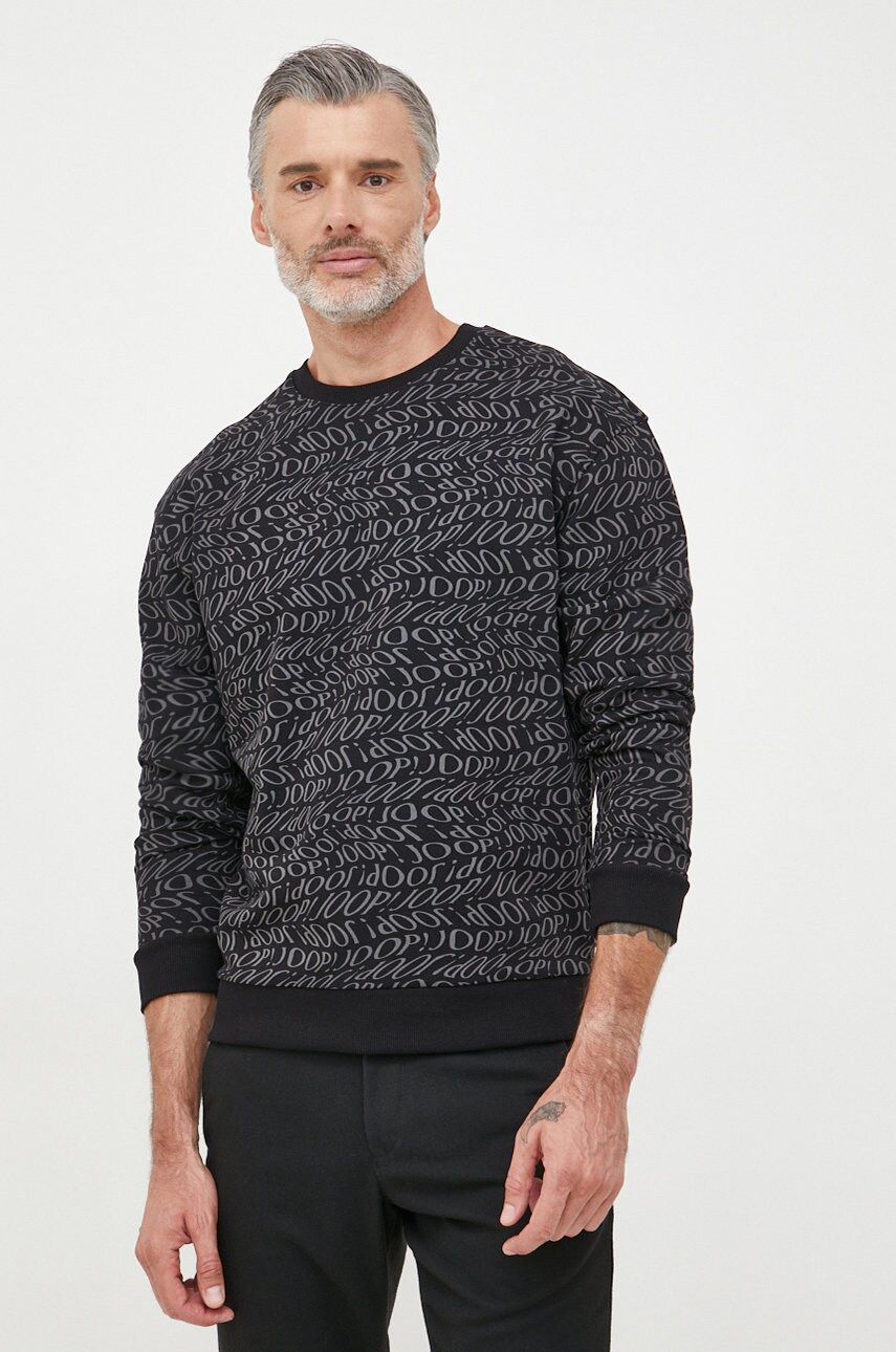 Joop! hanorac de bumbac barbati, culoarea negru, modelator