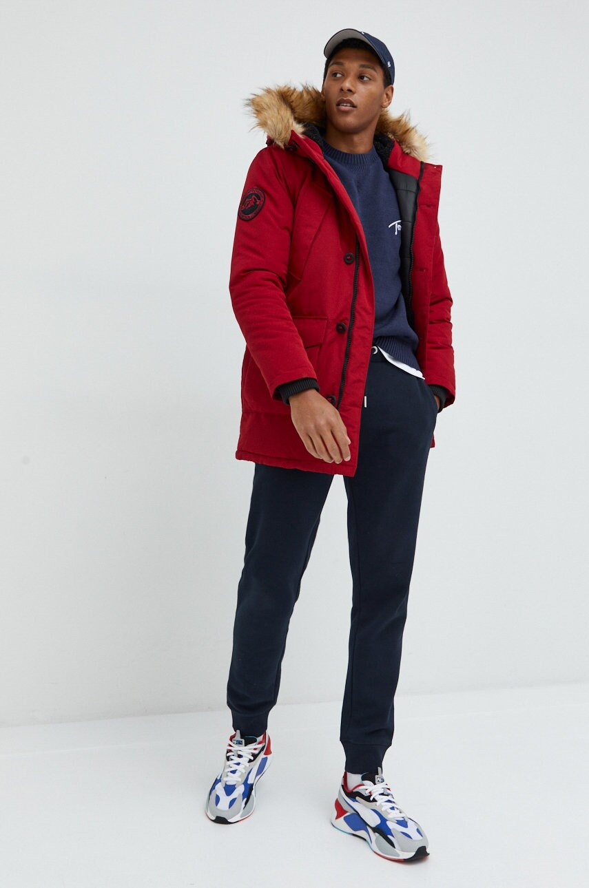

Светр Tommy Jeans чоловічий колір синій легкий