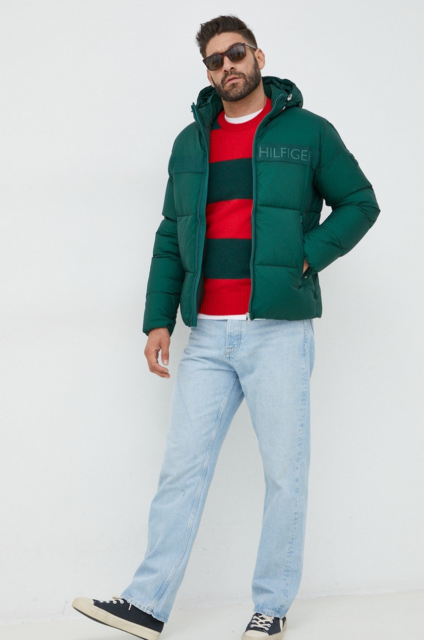 

Шерстяной свитер United Colors of Benetton мужской цвет красный