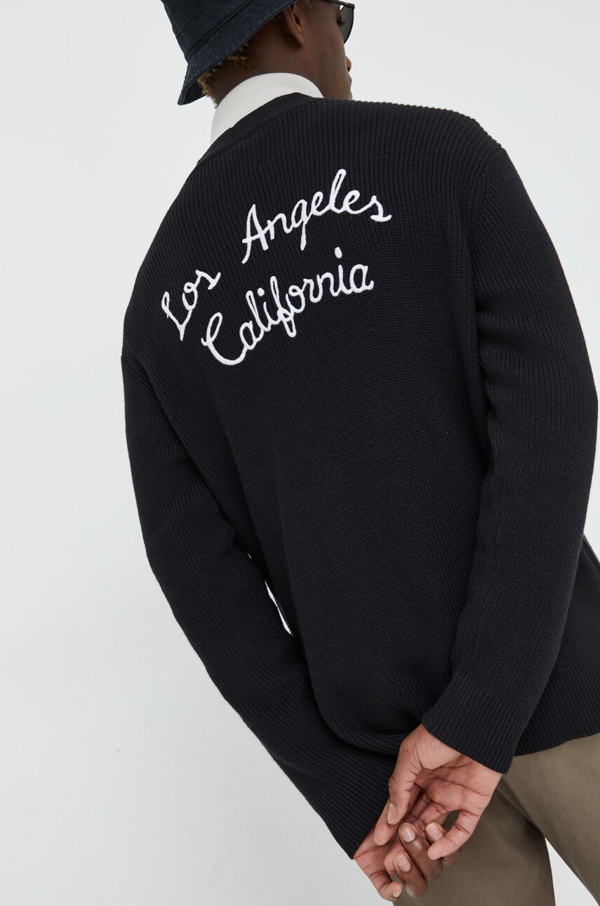 Hollister co. cardigan barbati, culoarea negru