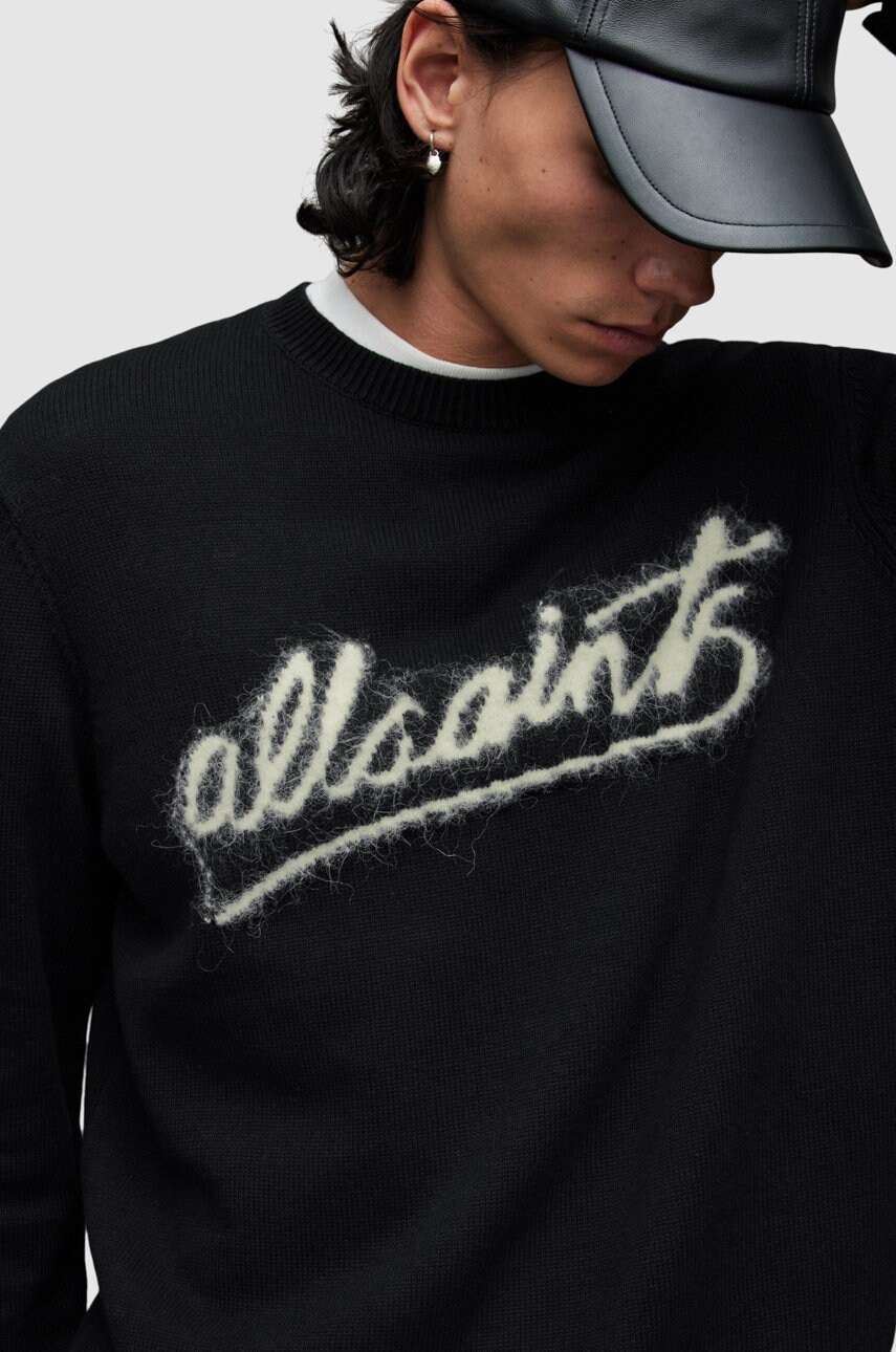 

Светр AllSaints чоловічий колір чорний
