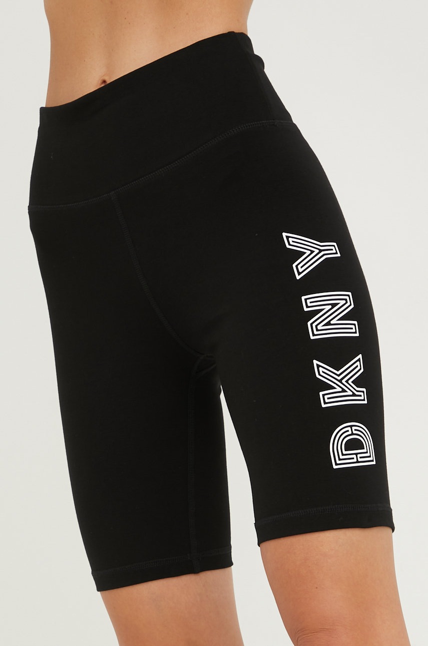 

Шорты Dkny женские цвет чёрный с принтом высокая посадка