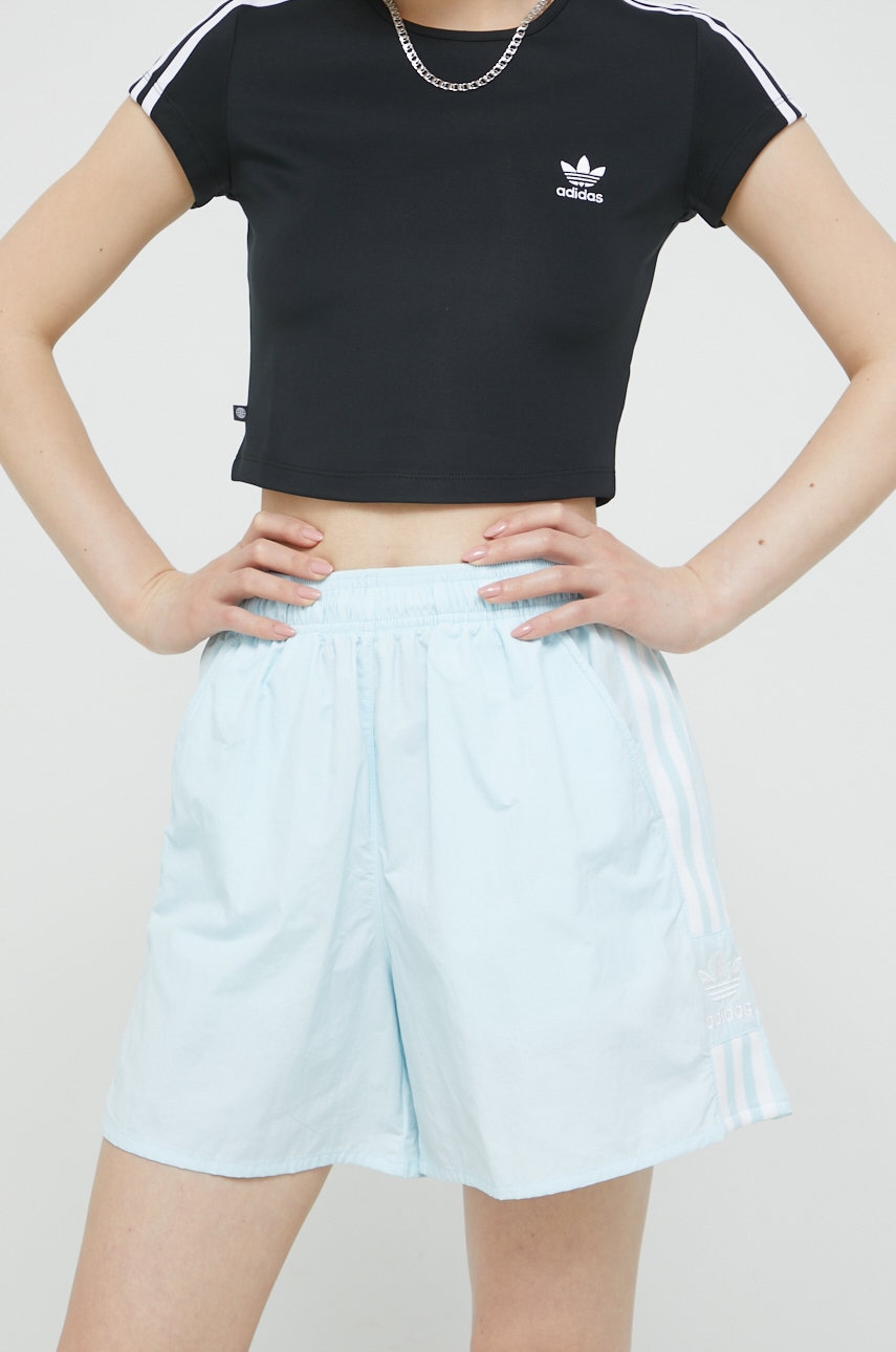 Levně Kraťasy adidas Originals dámské, hladké, high waist