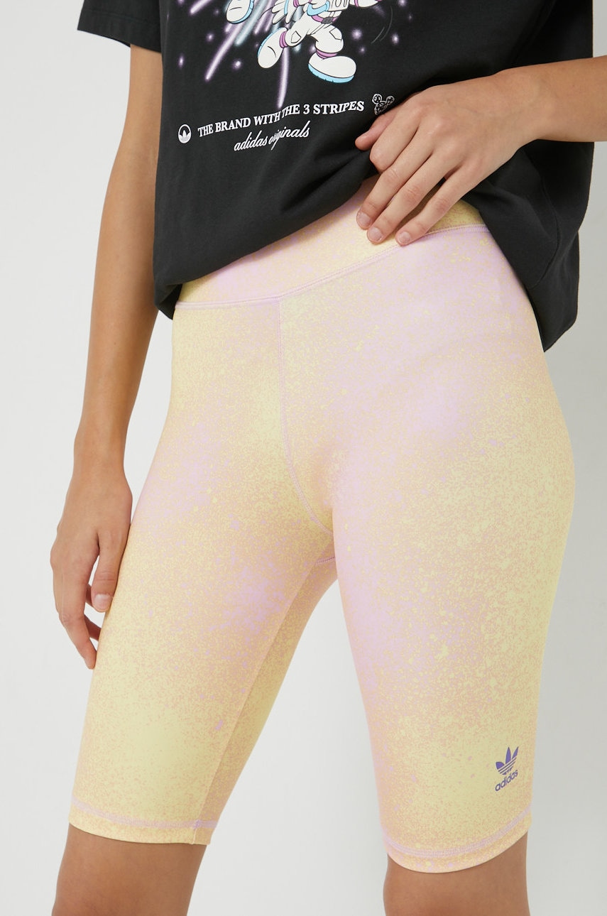Adidas originals pantaloni scurti femei, cu imprimeu, high waist